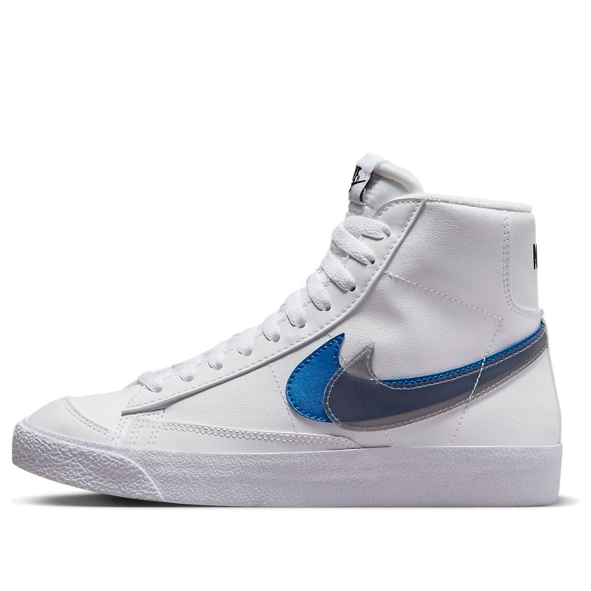 (GS) Nike Blazer Mid Next Nature 'Double Swoosh - White Hyper Royal' FD0690-100