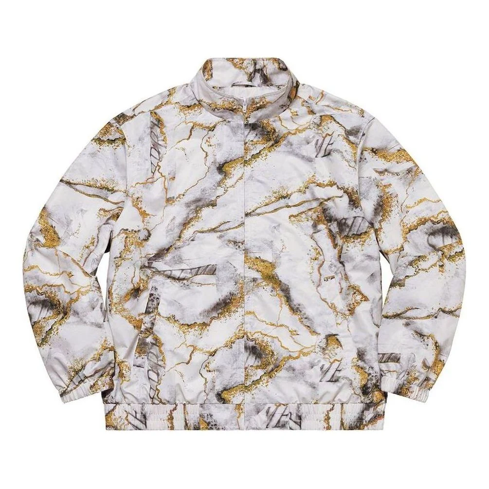 Supreme Marble Track Jacket 'White Gold Black' SUP-FW20-076