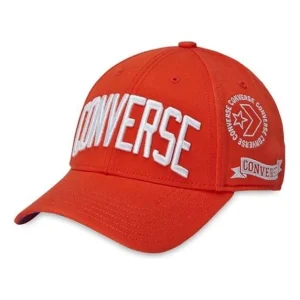 Converse Wordmark Big Logo Baseball Cap 'Red' 10007489-A01