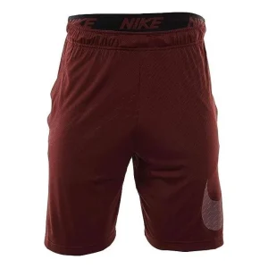 Nike Dri Fit Emboss Training Shorts 'Dark Red' 860567-619