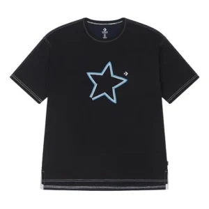 Converse One Star Logo Tee Asia Sizing 'Black BLue' 10025871-A02
