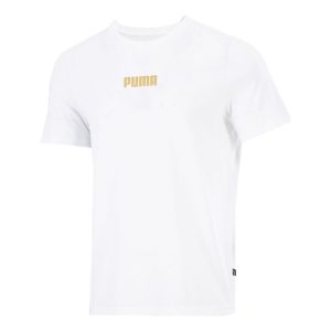 PUMA Alphabet Printing Casual Sports Short Sleeve White 847651-02