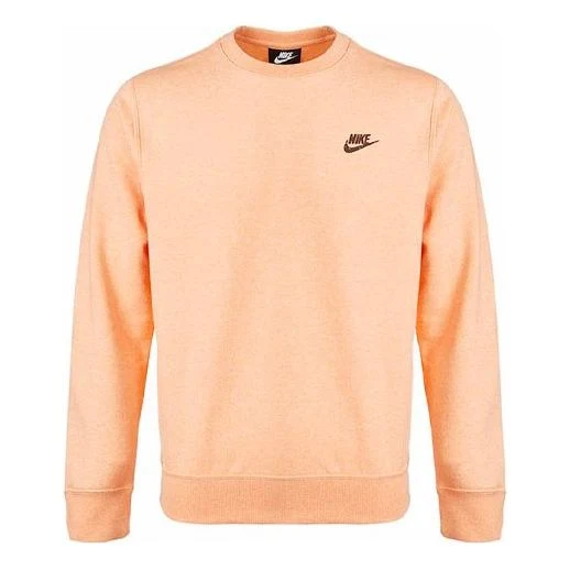 Nike Sportswear Alphabet Logo Round Neck Long Sleeves Apricot Pink DA0684-800