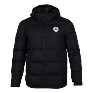 Converse Short Hooded Sports Down Warm Jacket Asia Sizing 'Black' 10004603-A02