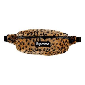 Supreme Leopard Fleece Waist Bag 'Brown' SU3439