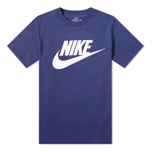 Nike Futura Icon Tee Logo Printing Short Sleeve Blue AR5004-411