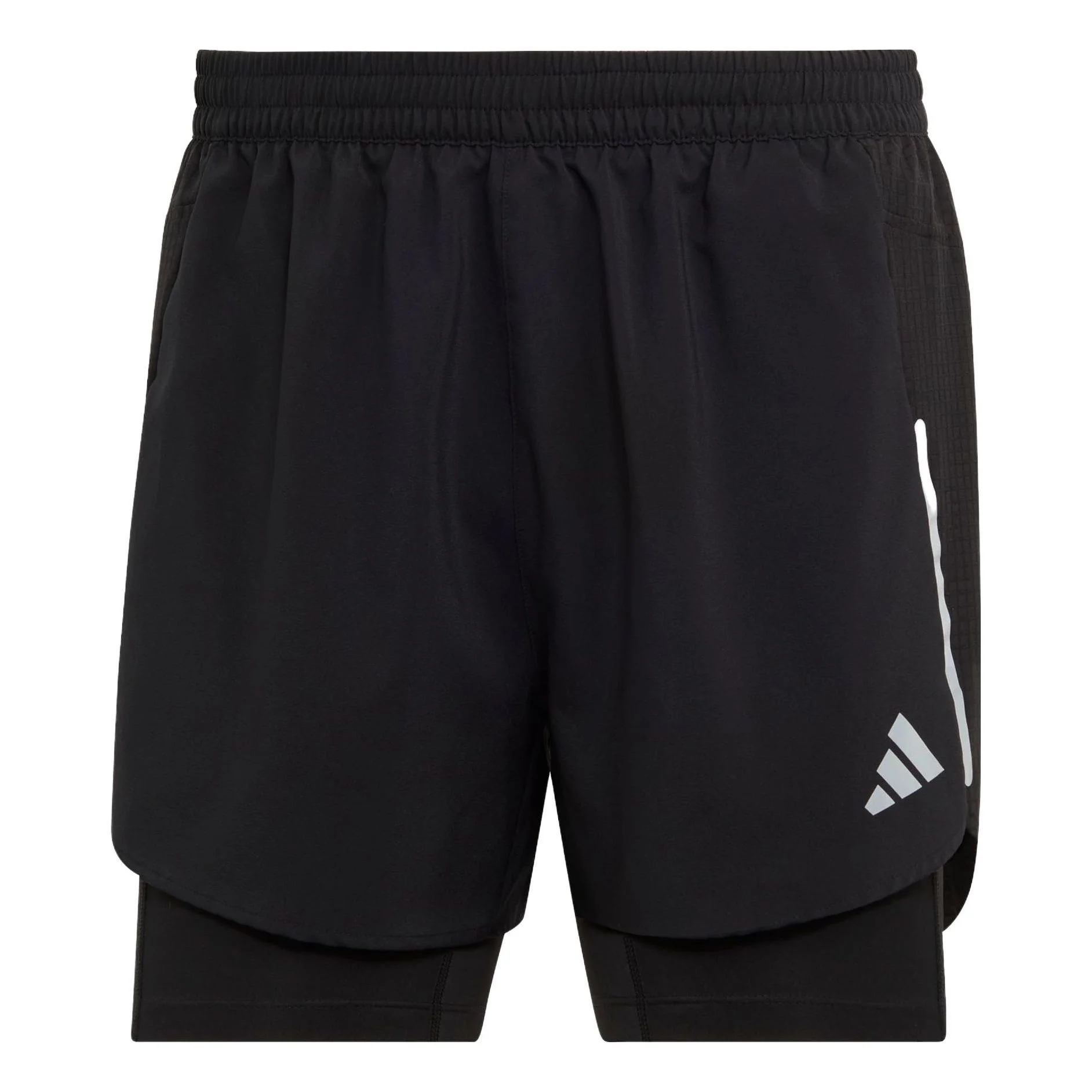 adidas Designed 4 Running 2-in-1 Shorts 'Black White' HN8023