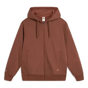 Li-Ning Chinese Color Full Zip Hooded Jacket 'Brown' AWDT967-5