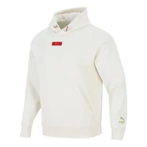 PUMA limited CNY Knit hooded Stay Warm Athleisure Casual Sports Pullover White 536049-65