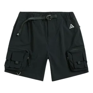 Nike x ACG Embroidered Logo Lacing waterproof Multiple Pockets Shorts Black DH8348-010