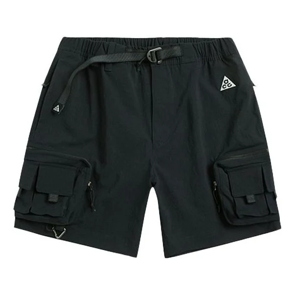 Nike x ACG Embroidered Logo Lacing waterproof Multiple Pockets Shorts Black DH8348-010