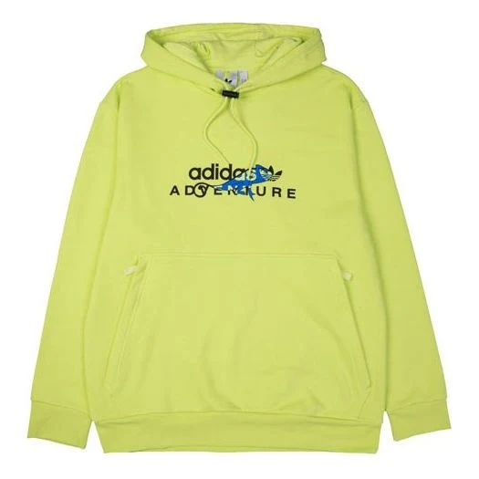 adidas originals Adv Logo Hoody Dragon Printing Sports Yellow GN2344
