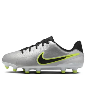 (GS) Nike JR. Tiempo Legend 10 Academy MG 'Metallic Silver Black Volt' DV4348-001