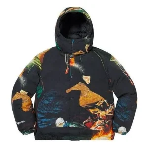 Supreme Firecracker Down Jacket 'Black Yellow' SUP-SS21-456
