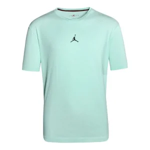 Men's Air Jordan Solid Color Logo Round Neck Pullover Short Sleeve Mint Green T-Shirt DH8922-379