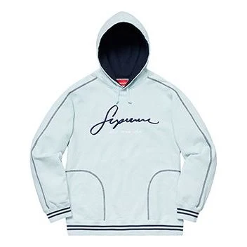 Supreme SS19 Contrast Embroidered Hooded Sweatshirt SUP-SS19-930