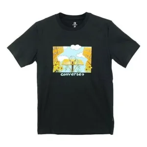 Converse Overgrown Hoops T-Shirt Asia Sizing 'Black' 10023257-A01