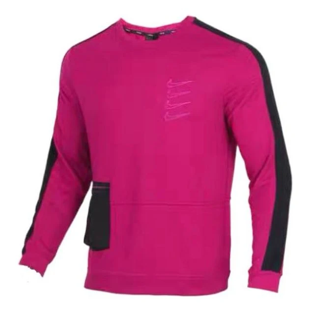 Men's Nike Logo Embroidered Side Zipper Pocket Long Sleeves Red CJ4624-620