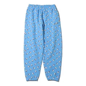 Men's Nike x Hello Kitty Crossover SS22 Full Print CAT Straight Casual Sports Pants/Trousers/Joggers Blue DR5518-412