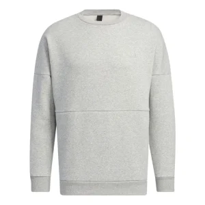 adidas Solid Color Minimalistic Alphabet Printing Round Neck Sports Unisex Gray HM2685