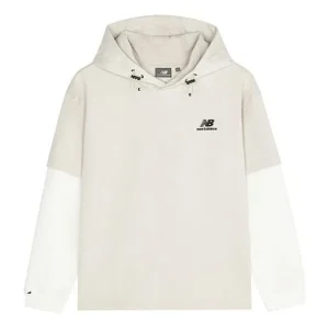 New Balance Logo Hoodie Asia Sizing 'Beige White' 5CC39543-LBE