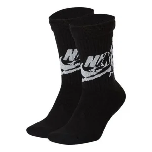 Air Jordan Logo Printing Sports Socks One Pair Black SK0112-010