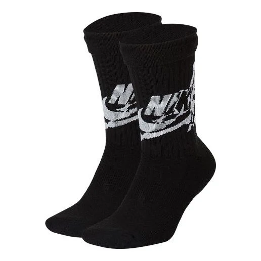 Air Jordan Logo Printing Sports Socks One Pair Black SK0112-010