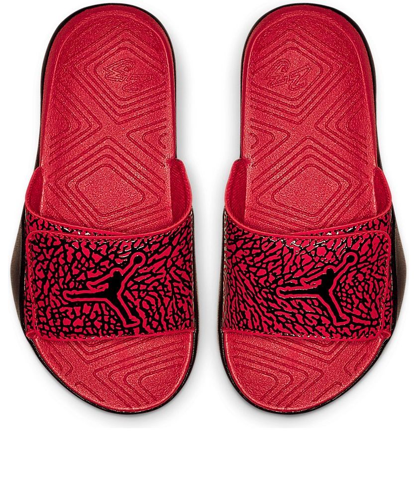 (PS) Air Jordan Hydro 7 Minimalistic Red Black Slippers 'Red Black' BQ6292-600