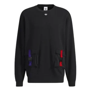 adidas originals Series Cny Crew Casual Sports Round Neck Pullover Black GN5450
