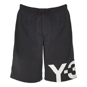 adidas Y-3 Large Logo Swim Shorts 'Black White' FS4484