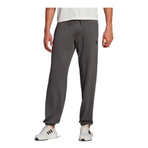 Men's adidas Solid Color Brand Logo Printing Bundle Feet Athleisure Casual Sports Pants Light Grey H61155