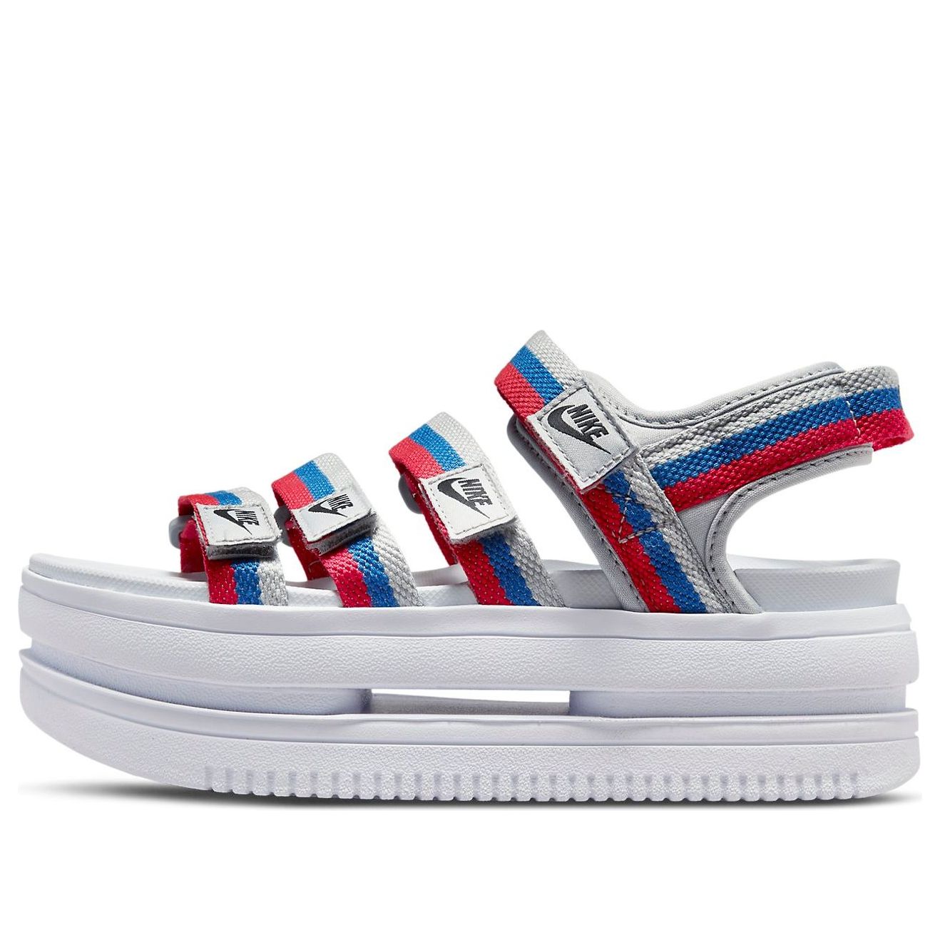 (WMNS) Nike Icon Classic Sandals 'White Blue Red' DH0223-003