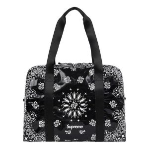 Supreme Bandana Tarp Small Duffle Bag 'Black Whtie' SUP-SS21-623