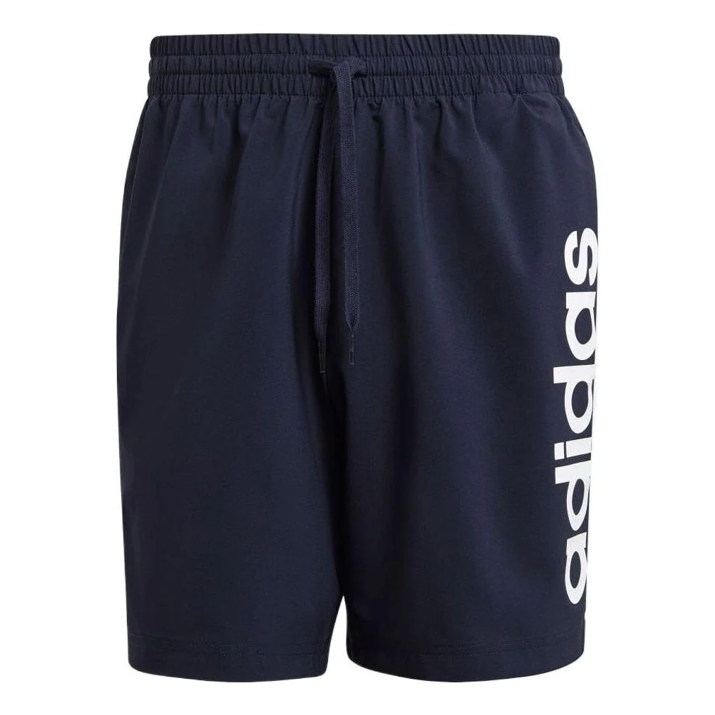 Men's adidas SS22 Solid Color Logo Printing Shorts Navy Blue GK9608