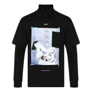 Off-White Pattern Printing Zipper lapel Long Sleeves OMAB027R191850081088
