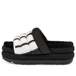 (WMNS) UGG Maxi Slide Logo 'Black' 1127067-BLK