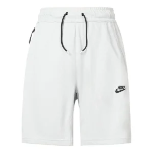 Men's Nike Printing Brand LOGO Lacing Straight Shorts Gray DM6590-063