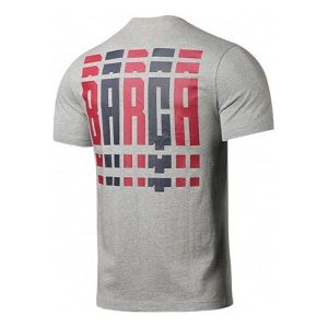 Nike FC Barcelona Subject Printing Round Neck Short Sleeve Gray CD1185-063