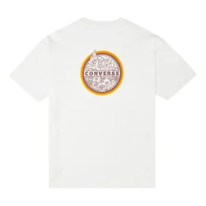 Men's Converse Logo Printing Round Neck Short Sleeve White 10022786-A01