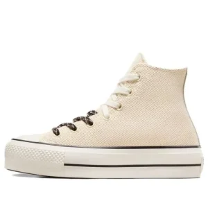 (WMNS) Converse Chuck Taylor All Lift Canvas & Leather 'Beige White' A09093C