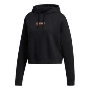 (WMNS) adidas neo C+ Fleece Hdy Sports Pullover Black FP7422