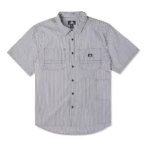 Converse Striped Woven Carpenter Button Down Asia Sizing 'Grey' 10023411-A01
