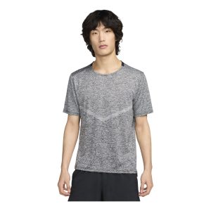 Nike Dri-fit Rise 365 Casual Sports Breathable Round Neck Short Sleeve Gray CZ9185-011