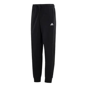 Men's adidas Sl Ft Tc Pt Logo Knit Sports Bundle Feet Long Pants/Trousers Black HN3552