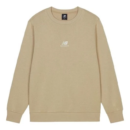New Balance Logo Printing Round Neck Long Sleeve Khaki AMT13343-HNA