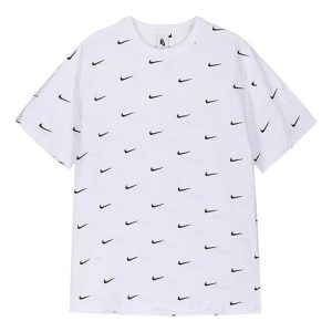 Men's Nike Nrg Swoosh Logo Tee Full Print logo Embroidered Short Sleeve T-Shirt CK4094-100