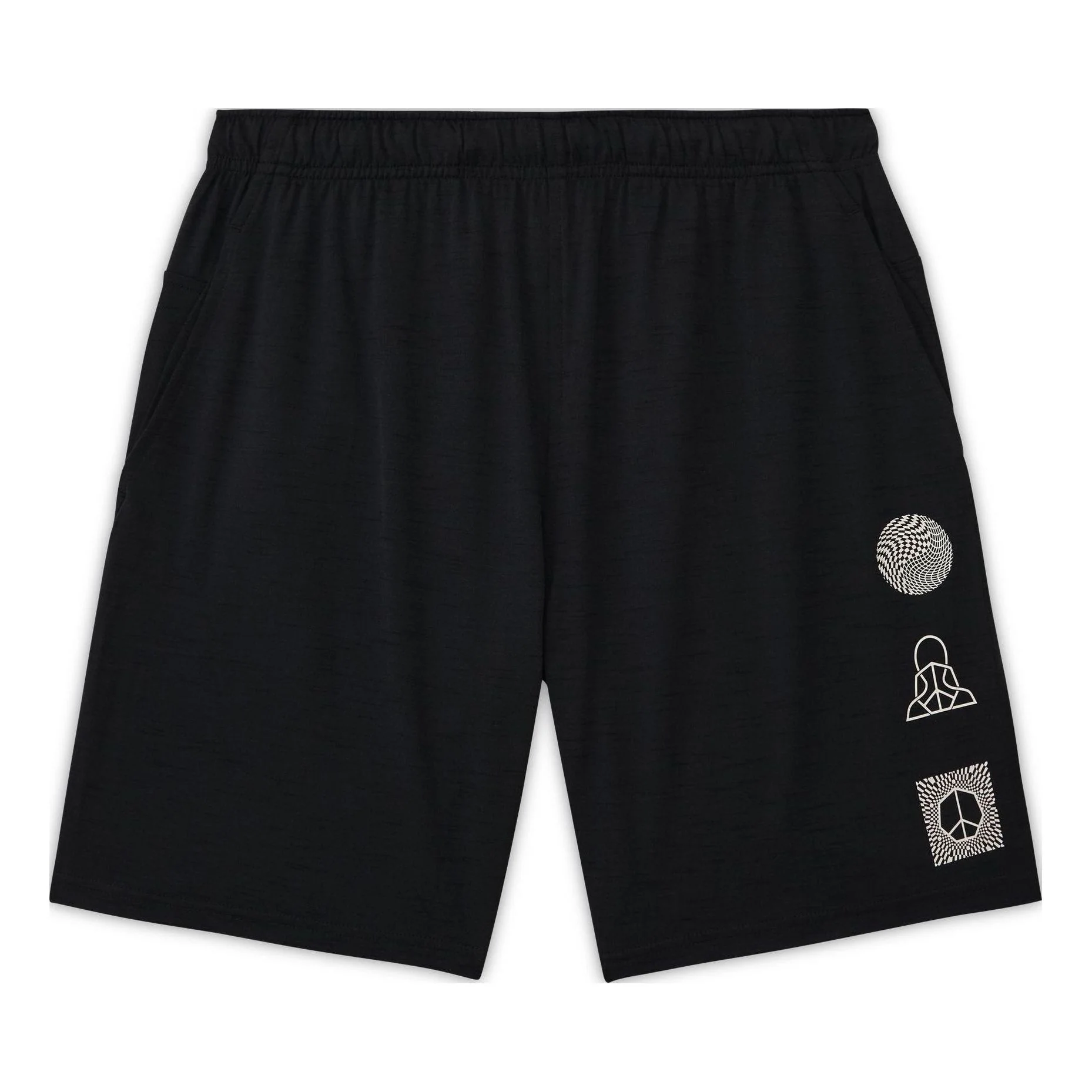 Men's Nike Quick Dry Solid Color Geometry Pattern Environmental Friendly Sports Shorts Black DM8145-045