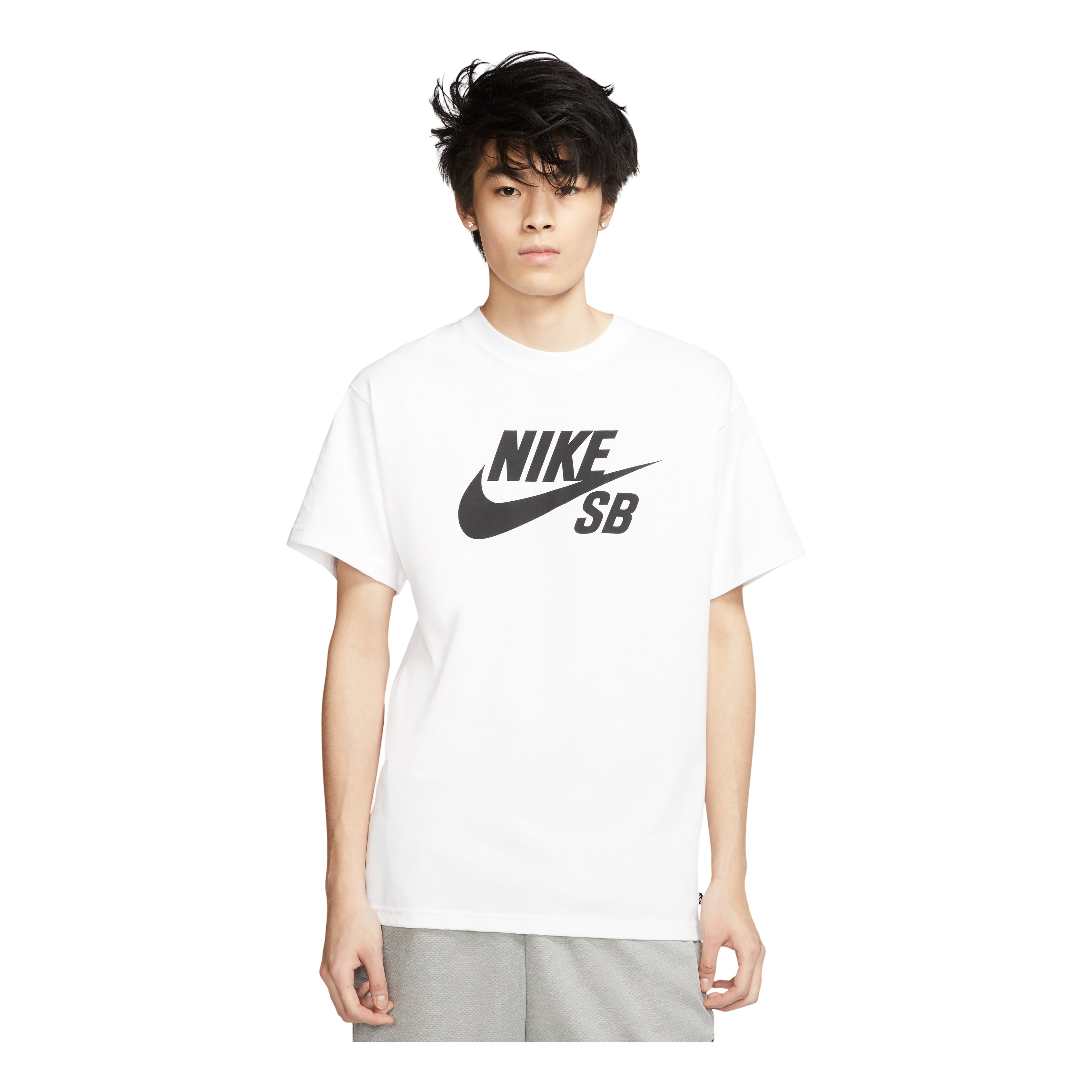 Nike SB Skateboard Big Logo Skateboard Short Sleeve White CV7540-100