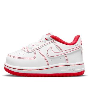 (TD) Nike Force 1 'Contrast Stitch - White University Red' DC9671-100