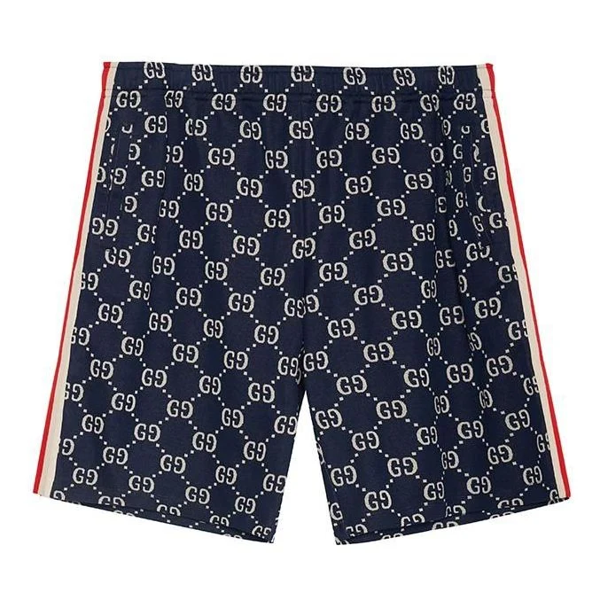 Gucci Side Contrast Striped Jacquard Shorts For Men Blue 474632-X9V05-4245